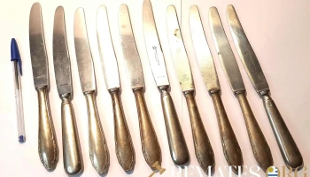 10 cuchillos alemanes mango de alpaca y hojas de acero inoxidable