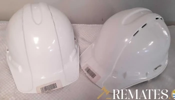 2 cascos de seguridad para construccion blancos