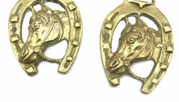 2 Piezas Para Frente De Caballo En Bronce