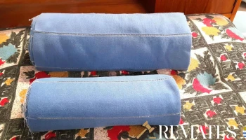 2 rollos de tela celeste