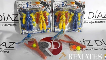 2 set de muñeco azul y amarillo y 2 onada