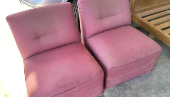 2 sofa de 1 cuerpo rojos