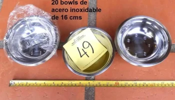 20 bowls de acero 16 cms