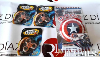 3 spiner y escudo de capitan america