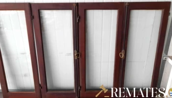 4 hojas de ventana en madera