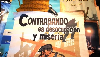 5 posters publicidad Bhu, Ancap (solo tapa), publicidad contra contrabando (100 x 70 cm contrabando)