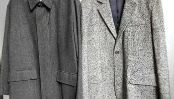 5 sacos paño de lana para hombre en dos colores
