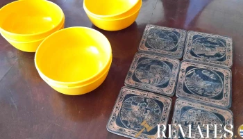 6 compoteras y 6 posa vasos