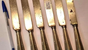 6 cuchillos alpaca y acero Silco americanos
