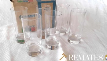 6 vasos de vidrio