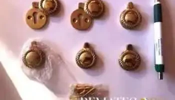 Accesorios para cerradura redondos en bronce p/mueble