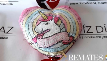 almohadon de corazon unicornio chico