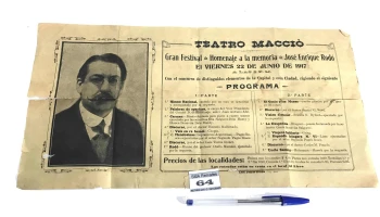 Antiguo Afiche Programa De 1917