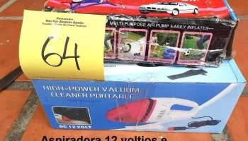 aspiradora 12 volt + inflador de pie