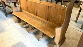 Banco De Templo Con Gabinetes Asientos Rebatibles 1,92 X 0,60 X 1,10 Alto