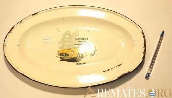Bandeja esmaltada publicidad de Maseratti
