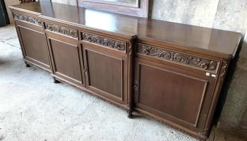 Bargueño De 4 Puertas Y 4 Cajones 2,40 X 0,52 X 0,80 Alto