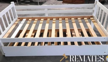 cama marinera moderna en madera pintada blanca