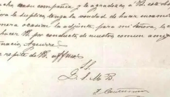 Carta a Dn Diego Lamas fechada en Noviembre 1852 Paso del Olimar