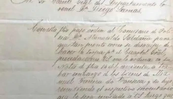 Carta con leyenda Vivan los defensores de las leyes..... firma Joaquin Egaña