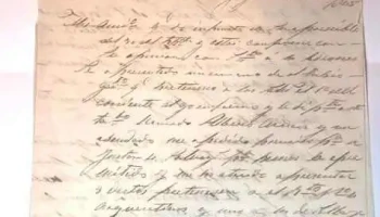 carta original enviada al General Diego Lamas año 1845