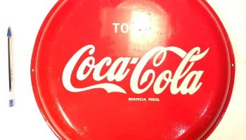 Cartel de Chapa antiguo de Coca Cola 35 cm