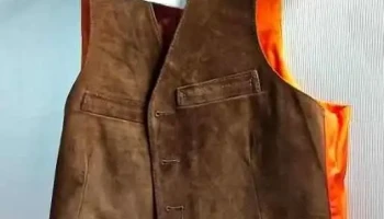 Chaleco de hombre en cuero marrón talle 42