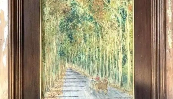 Claudia Goller Oleo S/ Fibra (paseo En Carro) 0,30 X 0,40