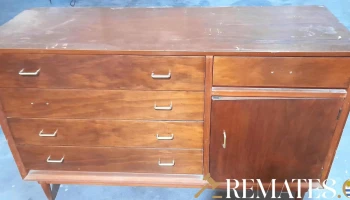 comoda americana 1 puerta 5 cajones