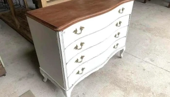 Comoda Francesa Laqueada Blanca 4 Cajones 1,15 X 0,51 X 0,92 Alto