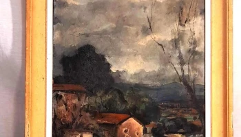 Cuadro pintura al oleo original firmado año 1942