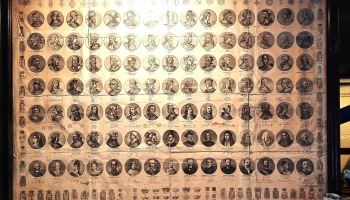 Cuadro sinóptico de los reyes y jefes de Estado Españoles 126cm x 95cm sin vidrio