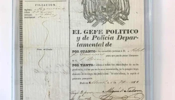 Documento Pasaporte 1831