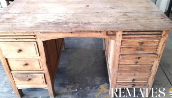 Escritorio En Pino Antiguo