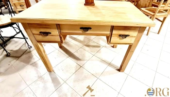 Escritorio para niños en pino viejo macizo 3 cajones