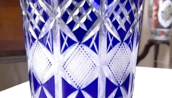 Florero cristal baccarat azul