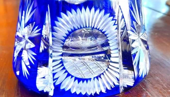 Gran cenicero cristal baccarat azul sano