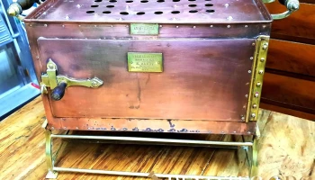 Horno esterilizador antiguo cobre y bronce