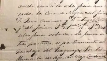 Interesante carta al Juez de Paz referente a un robo con rapto y 2 personas muertas