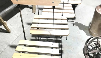 Juego De 4 Sillas De Bar Plegables Hierro Y Madera