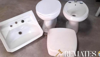 juego de baño, inodoro, videt, pileta y cisterna