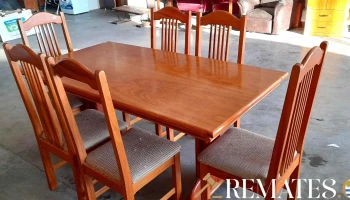 juego de comedor, mesa y 6 sillas