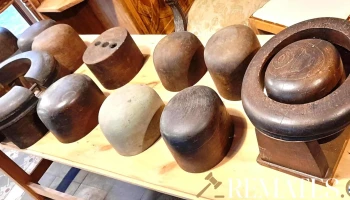 Juego de moldes fabrica de sombreros en madera dura