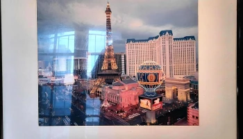 Lamina enmarcada de Las Vegas 70 x 60 cm