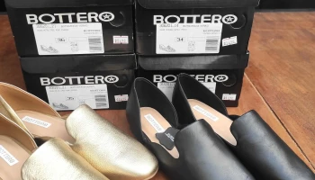 Lote de 6 pares de chatitas de dama en cuero