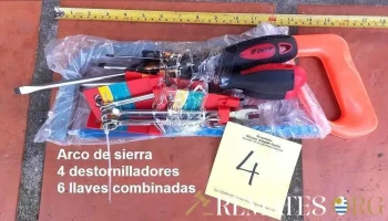 lote de arco sierra + 4 destornilladors+ 6 laves