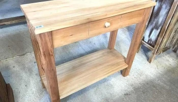 Mesa De Arrimo Un Cajon Pino Brasil Y Pinotea 0,90 X 0,36 X 0,82