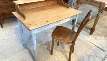 Mesa  Escritorio C/cajon 0,98 X 0,58 X 0,90 Alto Con Silla Vienesa