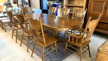 Mesa Extensible 2,10 X 1,07 X 0,78 Alto,( Sin Ext, 1,68) Y 8 Sillas Country