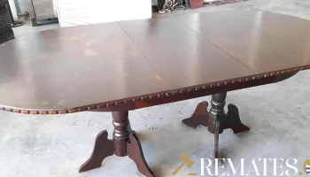 mesa inglesa madera tapa oval